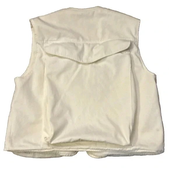 Vintage Polo Country Fishing Hunting Vest Ivory Sportsman USA Rare NEW Deadstock